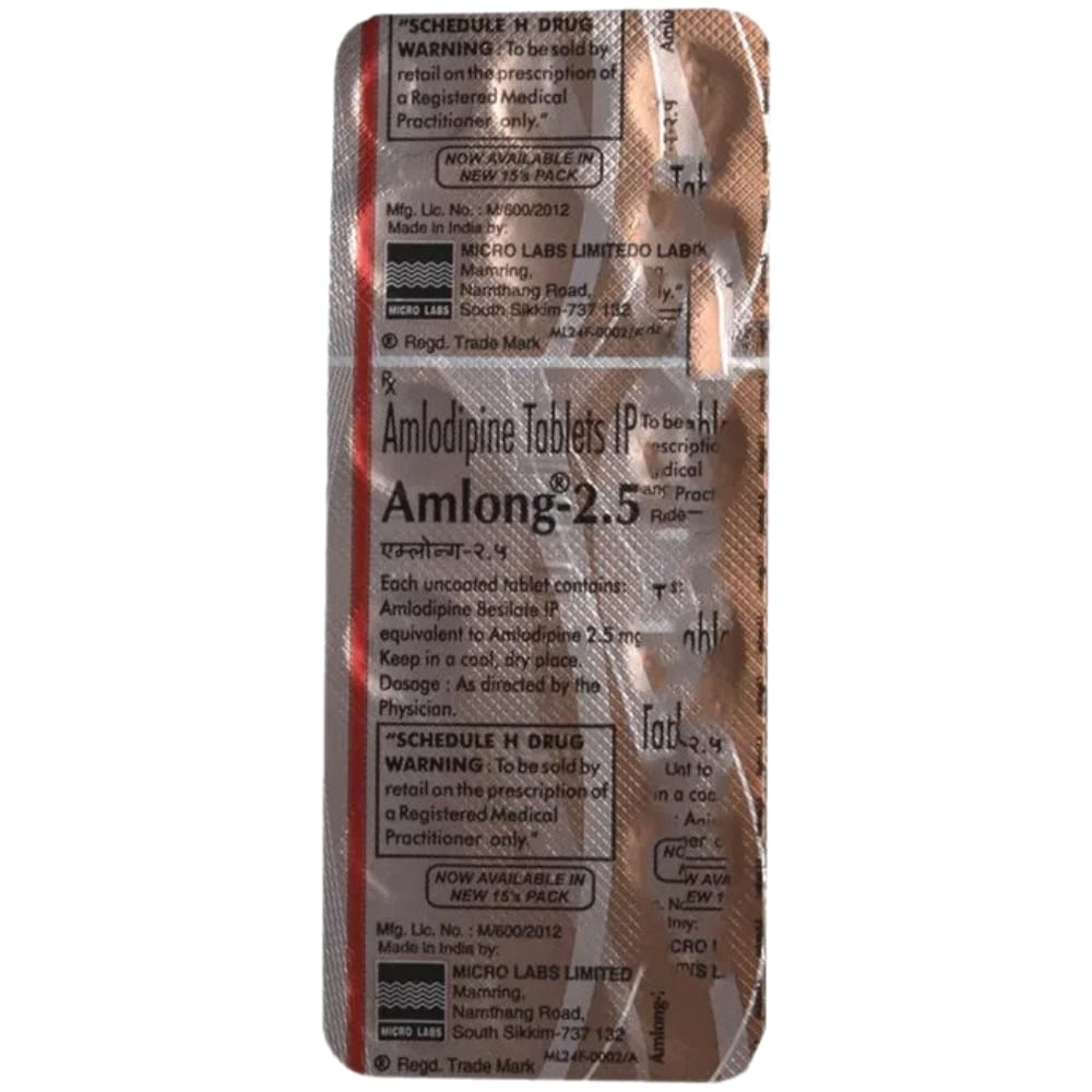 Amlong 2.5 Tablet 15's