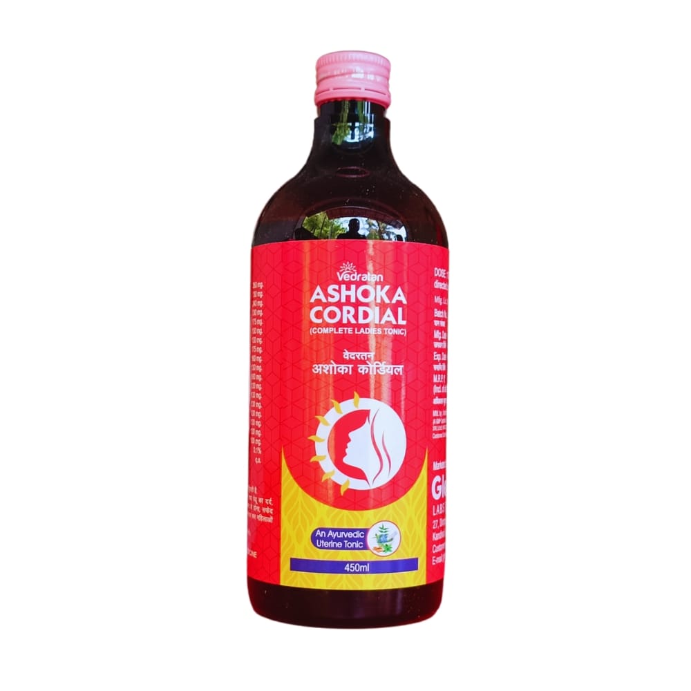 Ayurvedic Ashoka Cordial Syrup 450ml. (Pack Of 2)