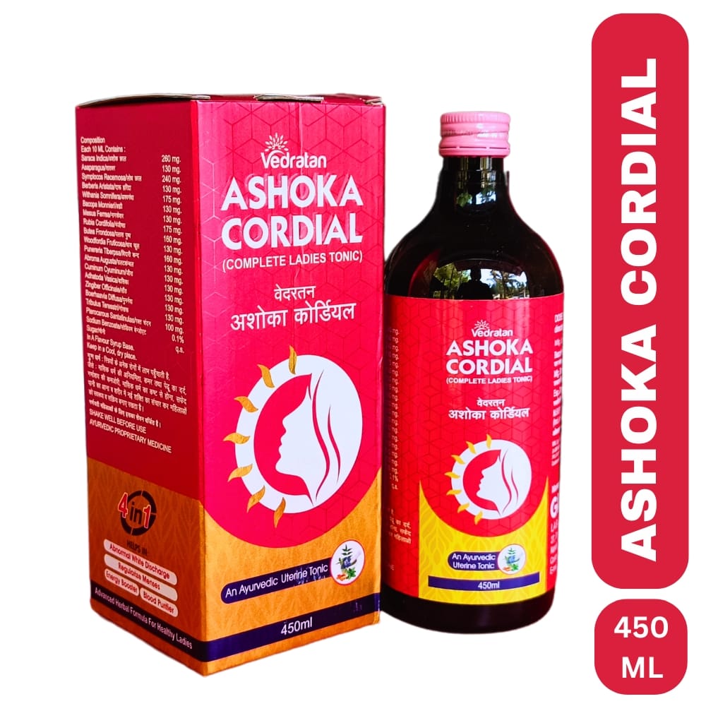 Ayurvedic Ashoka Cordial Syrup 450ml. (Pack Of 2)