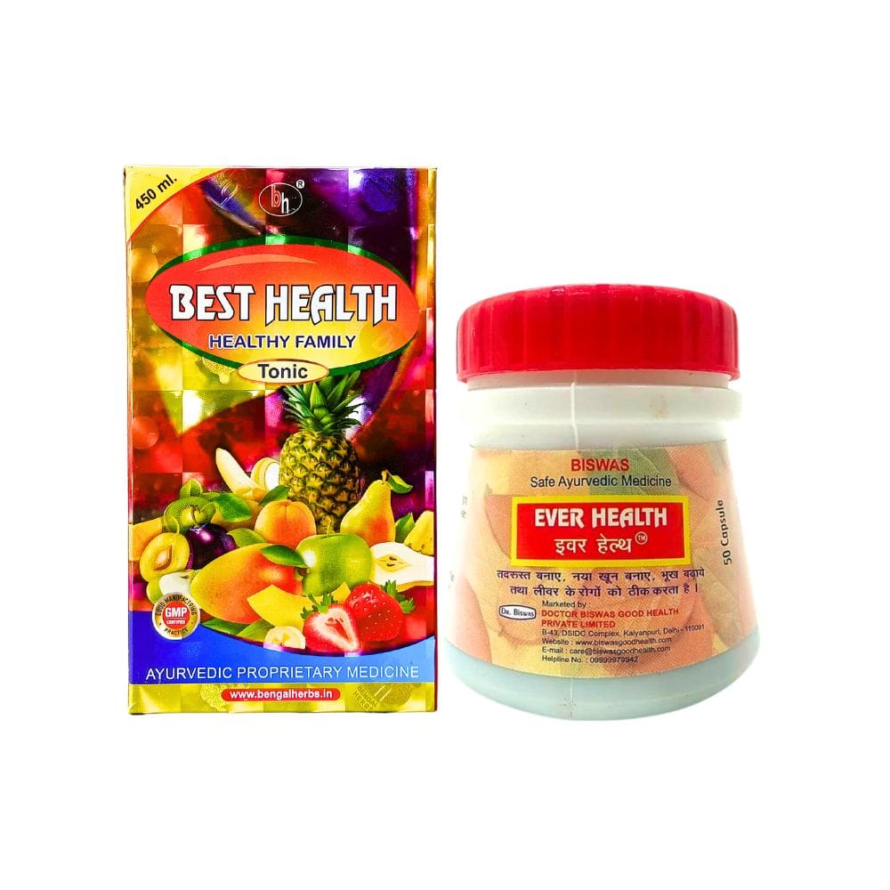 Aurvedic Best Health Tonic &amp; Ever Health Ghat Capsule (Combo Pack)