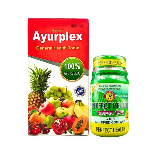 Ayurvedic Ayurplex Tonic &amp;Perfect Health Capsule (combo pack)