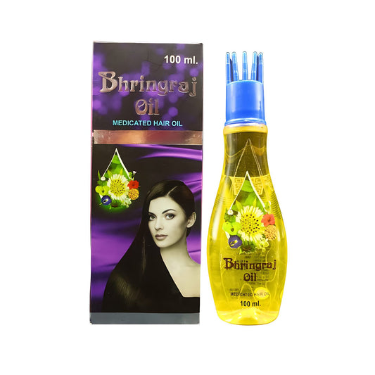 Ayurvedic Bhringraj Hair Oil 100ml for Nourishing Hair Care (Pack Of 3)