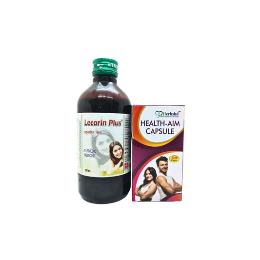 Ayurvedic Lecorin Plus Tonic 200 ml & Health aim capsule