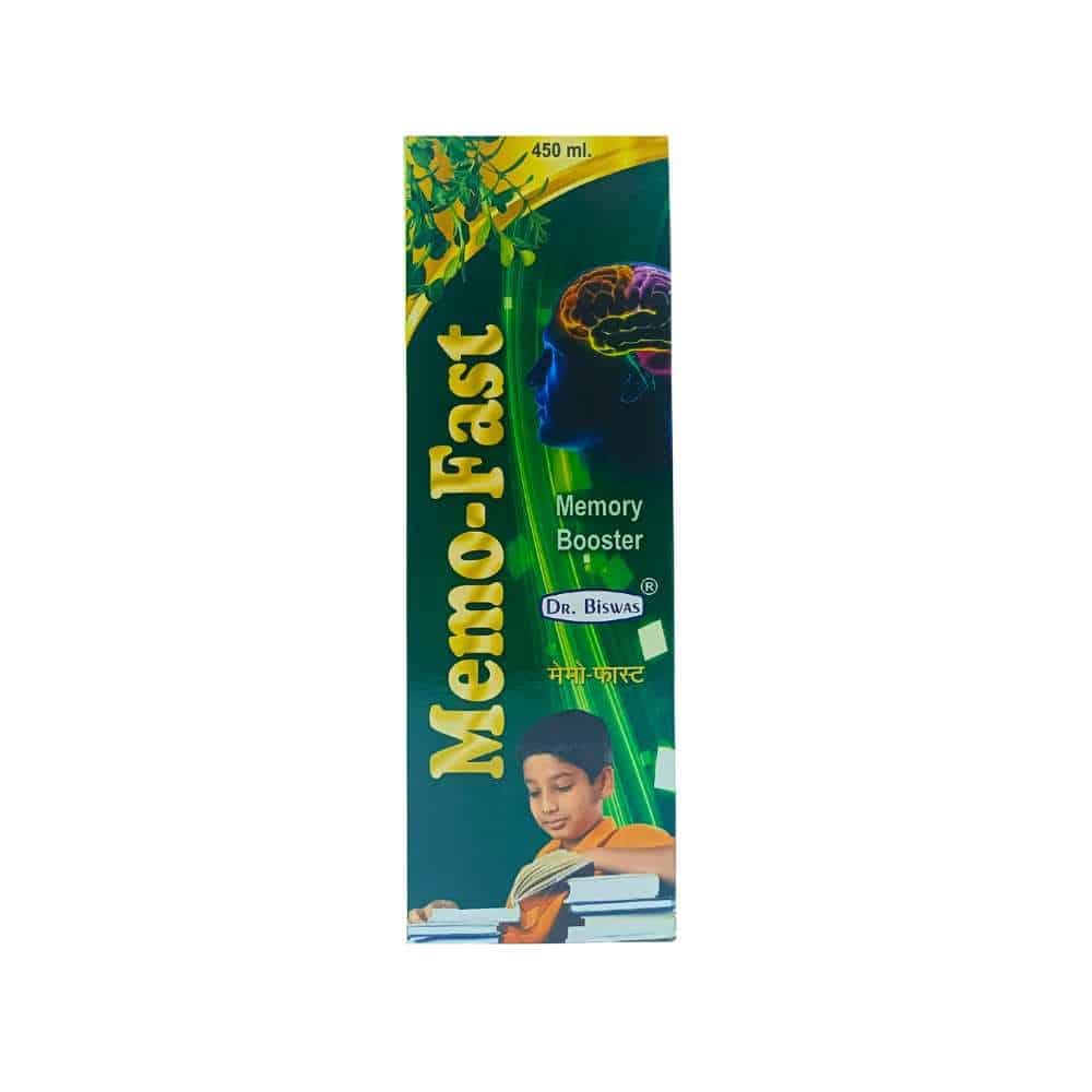 Ayurvedic Dr. Biswas Memo-fast Memory Booster Syrup 450ml pack of 2