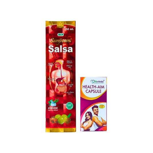 Ayurvedic Sanjivani Salsa Syrup &amp; Health-Aim Capsule (Combo Pack)