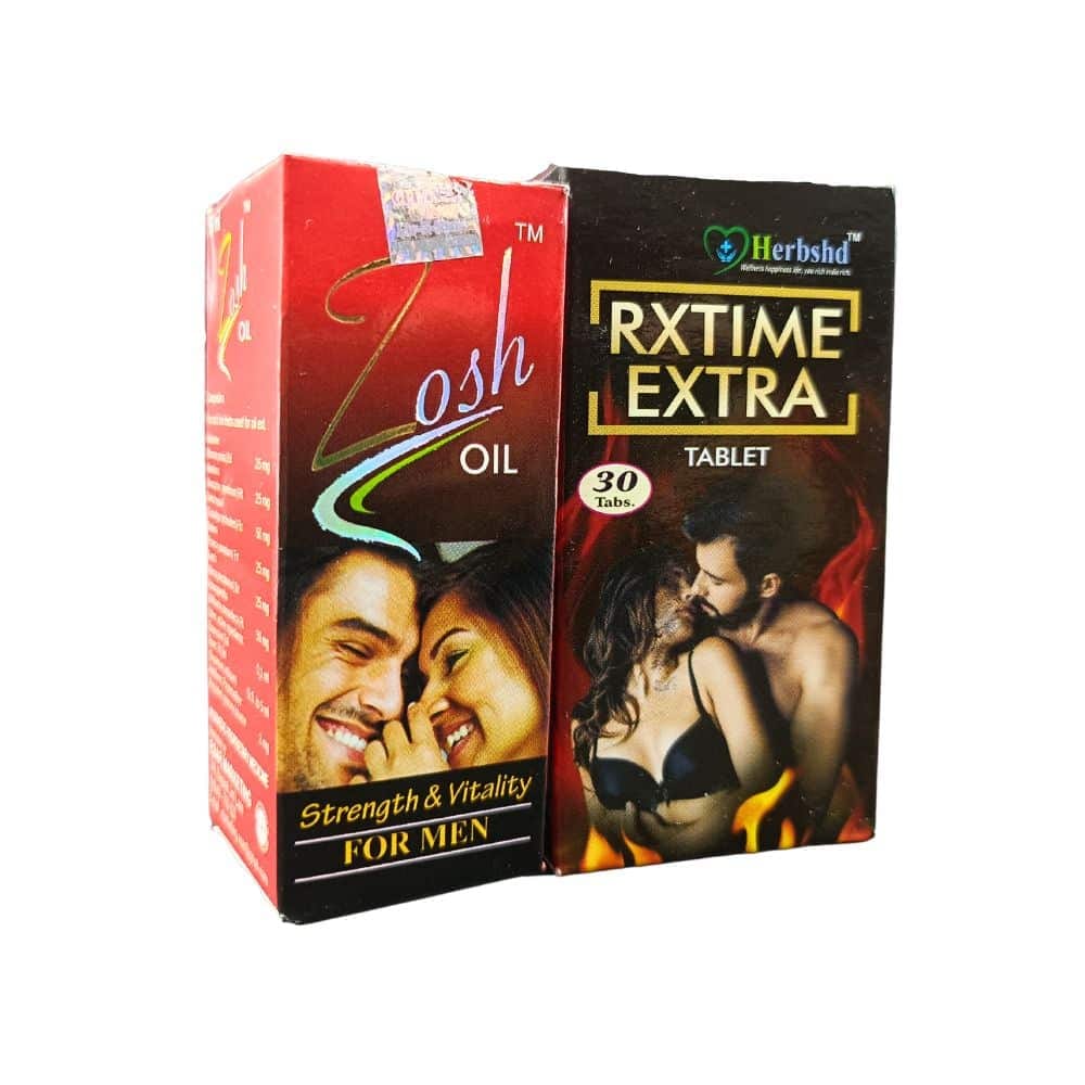 Ayurvedic Zosh Oil 15ml And Rxtime Extra Tablets ( Combo )