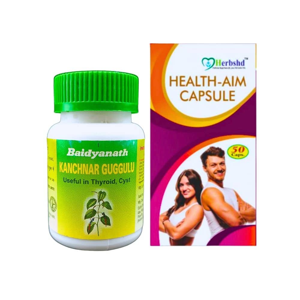 Baidyanath Kanchnar Guggulu 80 Tablet &amp; Health Aim 50 Capsule (combo)