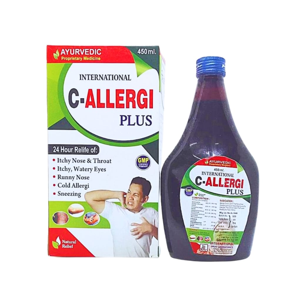 Ayurvedic C-Allergi Plus Syrup 450ml. (Pack Of 2)