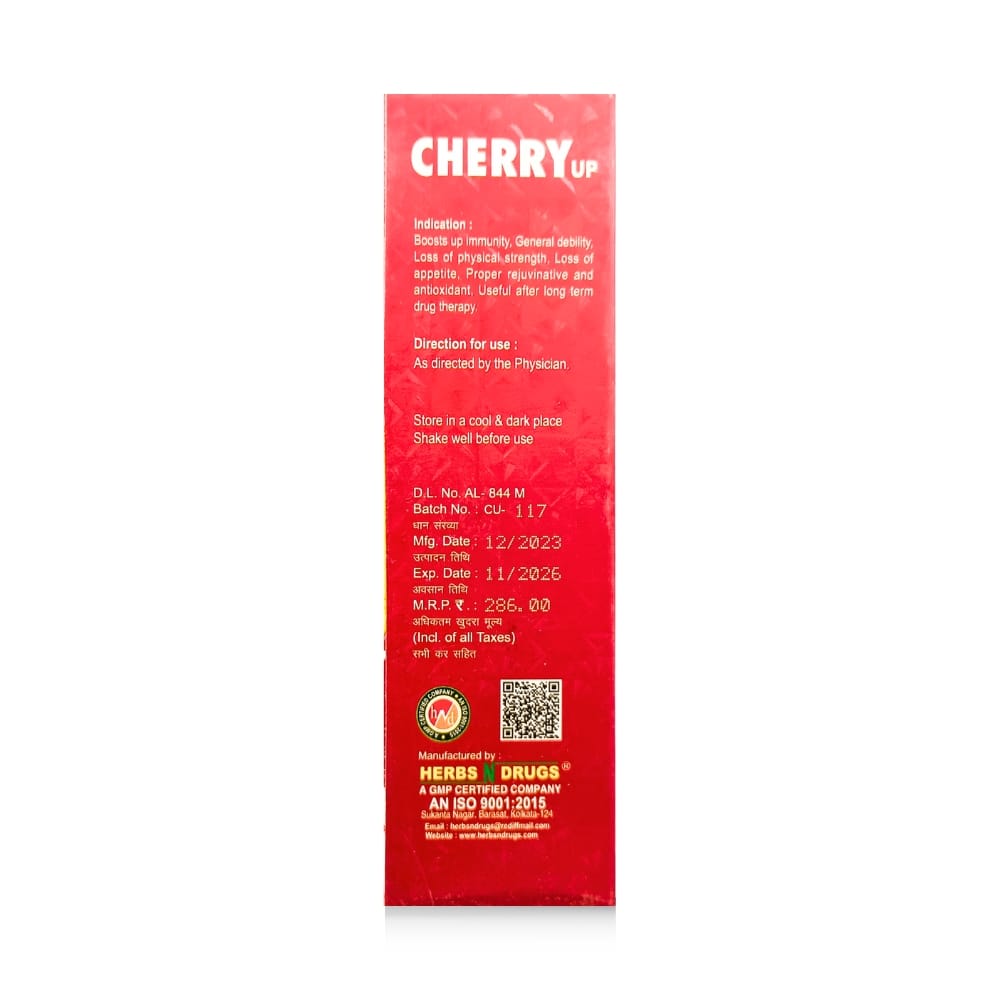 Cherry Up Multivitamin Syrup 450ml For Immunity Booster Pack Of 2