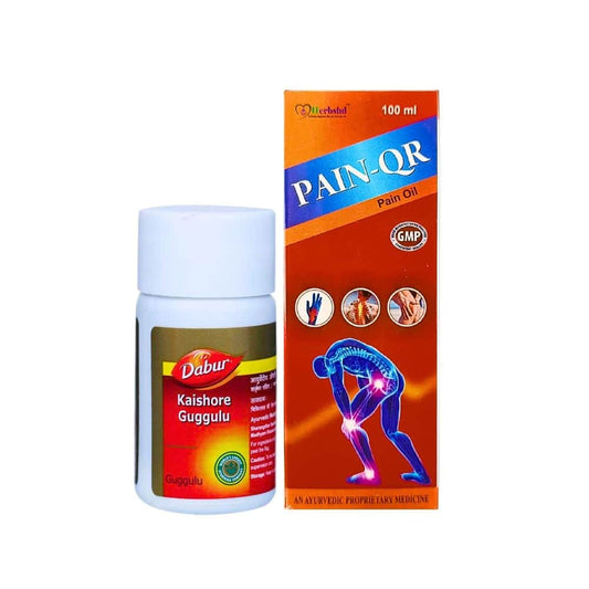 Dabur Kaishore Guggulu 60Tablet And Pain-QR Oil 100ml (Combo)