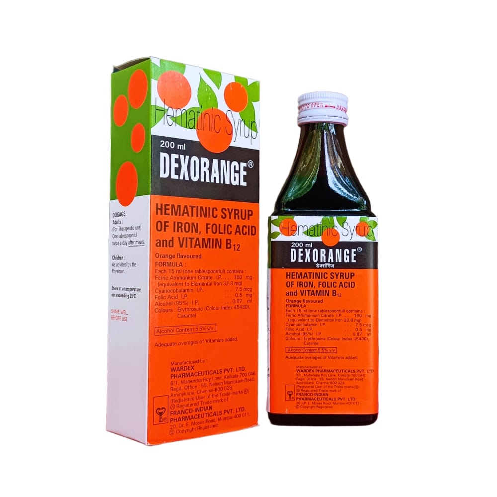 Dexorange Hematinic Syrup with Iron, Folic Acid & Vitamin B12