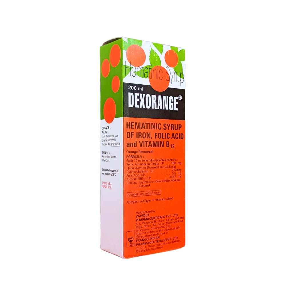 Dexorange Hematinic Syrup with Iron, Folic Acid & Vitamin B12