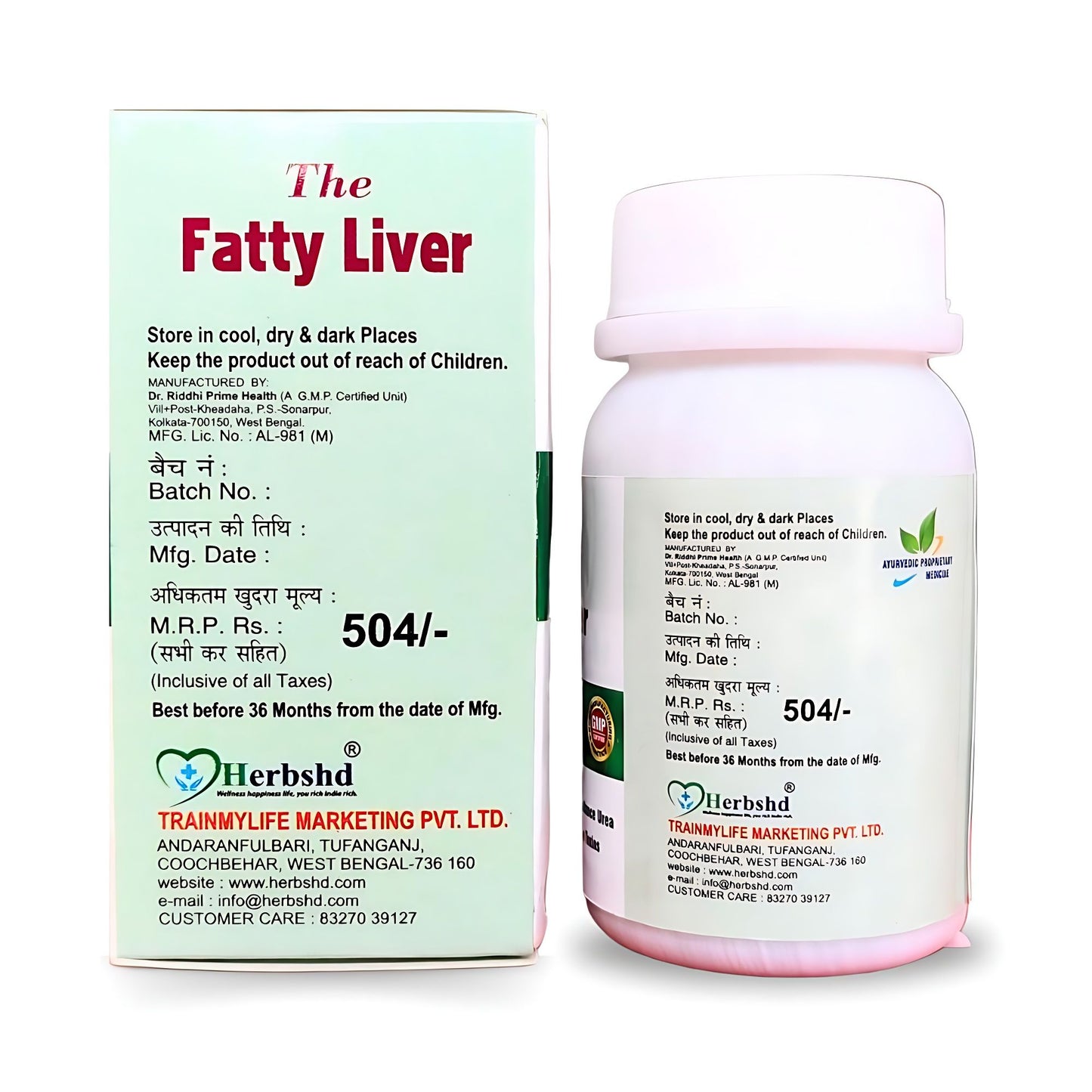 100% Ayurvedic Fatty Liver 30'Capsule