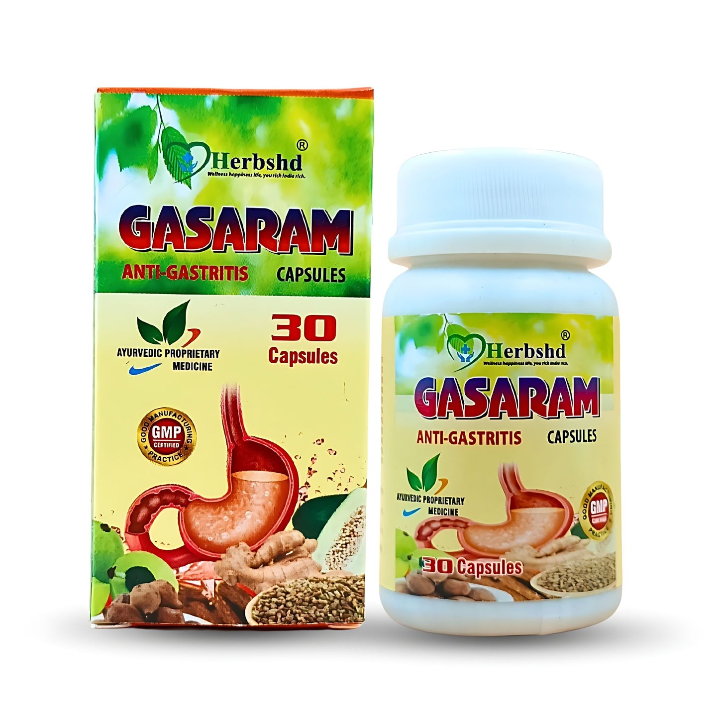 Gasaram Ayurvedic Gas Relief Capsules - 30 Caps