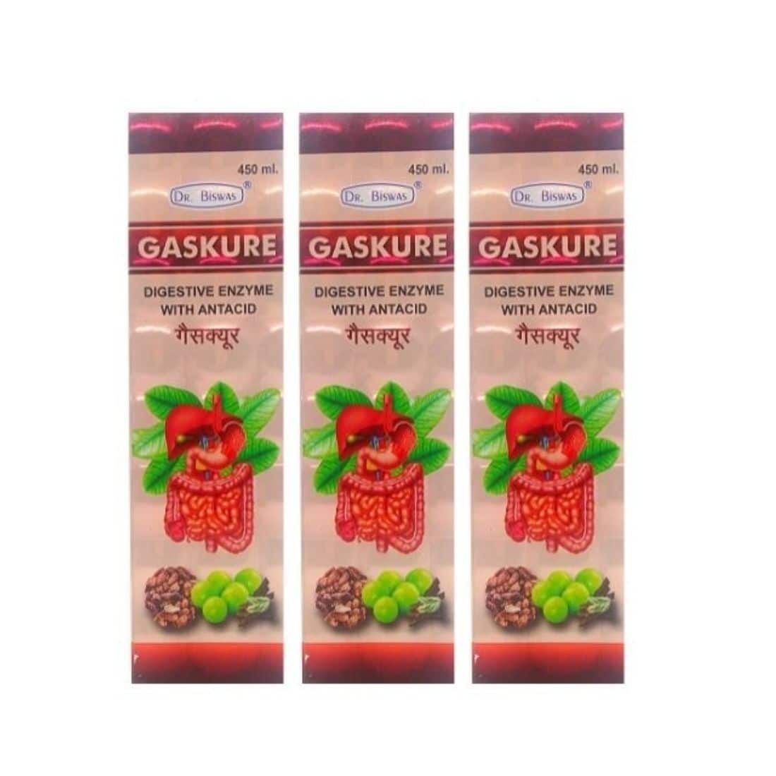 Ayurvedic Biswas Gaskure Syrup Pack Of 3