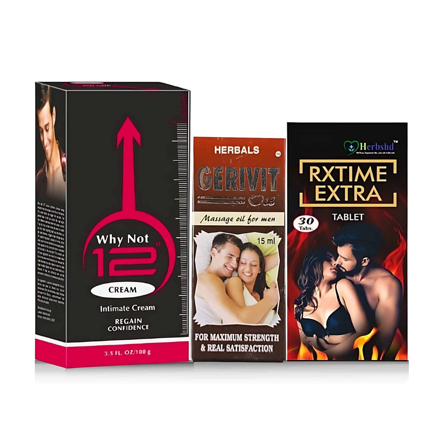 Natural Medicine For Male Organ Treatment (Gerivit Oil- Rxtime Extra Tablet- Why Not 12 cream)