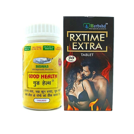 Herbshd-Good Health Capsule &amp; RxTime Extra Tablet Combo Pack for Increase Strength