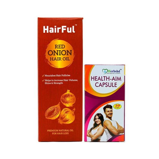 Best Ayurvedic hair oil in India Hair Ful oil and Health-Aim capsule for Well being