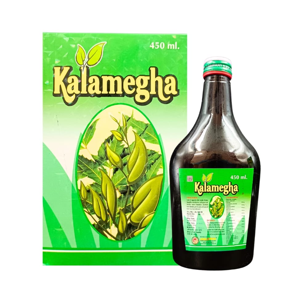 Ayurvedic Kalamegha Syrup 450ml & Health Aim Plus 30'Capsule