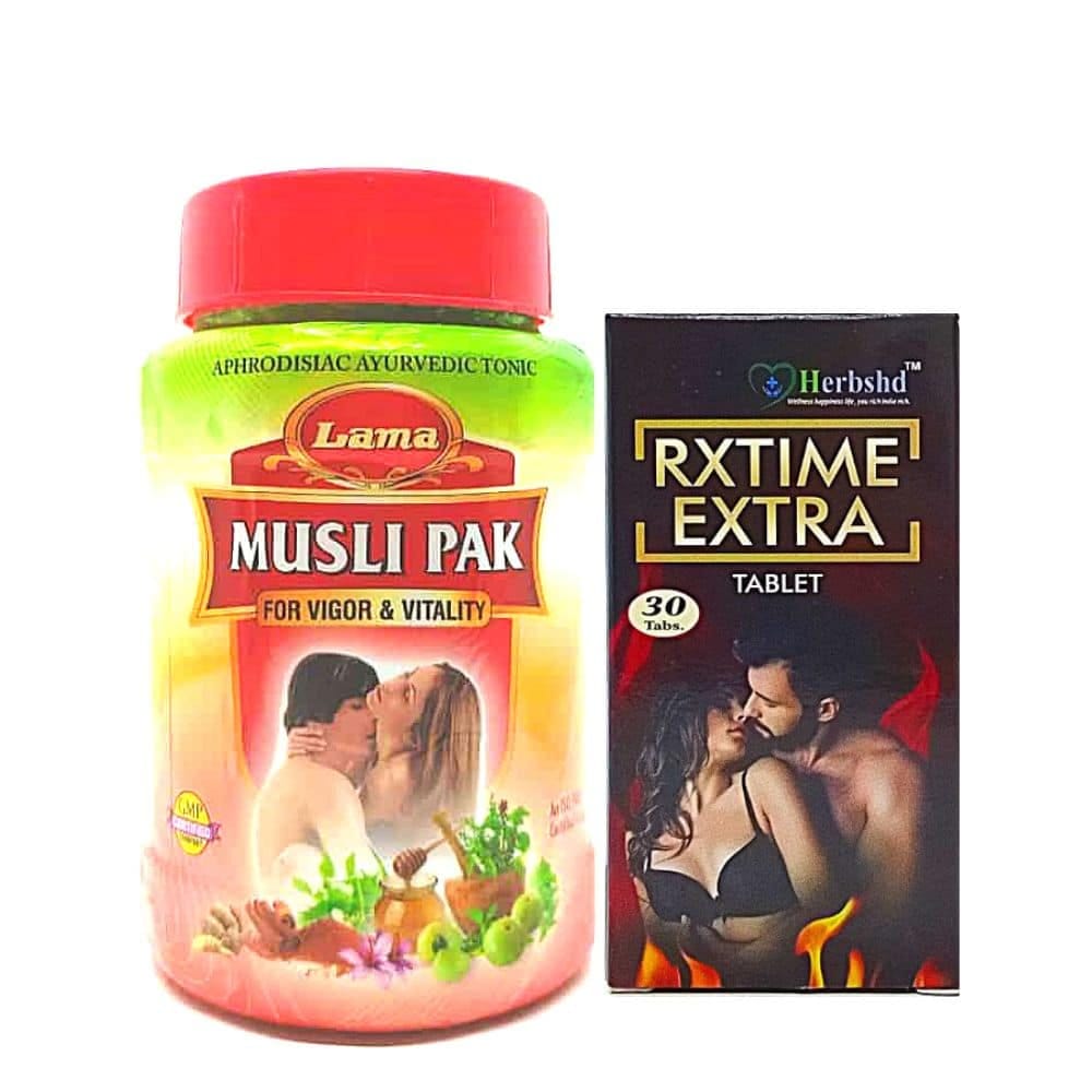 Buy Musli Pak Churna And Rxtime Extra Tablet Combo for Weakness(combo pack)