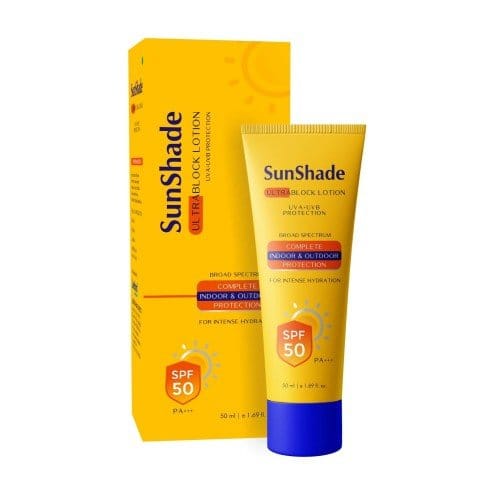 SunShade Sunscreen lotion SPF 50 PA+++ UVA/UVB Protection (50ml) (pack of 2)