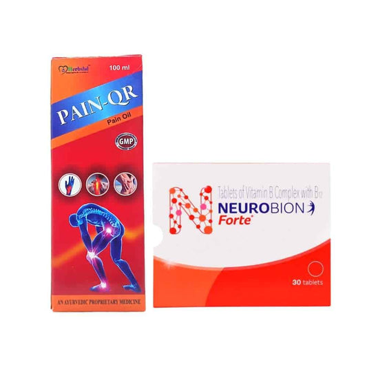 Neurobion Forte 30 Tablets And Pain-Qr 100ml Oil ( Combo Pack)