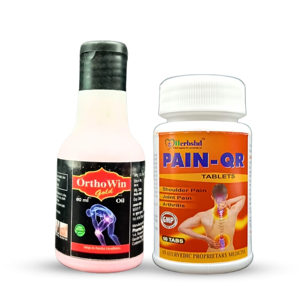 Ayurvedic Pain QR 50'Tablet & Ortho Win Gold Oil 60ml.