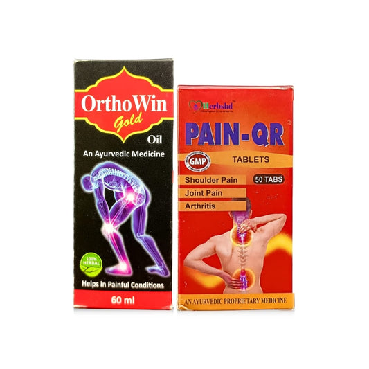 Ayurvedic Pain QR 50'Tablet & Ortho Win Gold Oil 60ml.