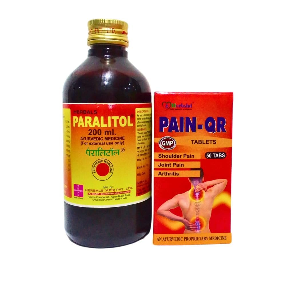 Paralitol Massage Oil 200ml & Pain-QR Tablets