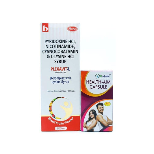 Plexavit-L &amp; Health-Aim Capsule Combo For B-Complex