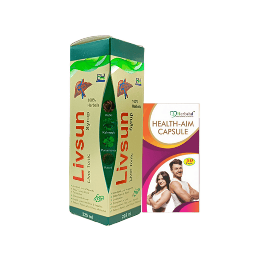 Ayurvedic Livsun Liver Tonic & Health-Aim Capsule boosts immunity