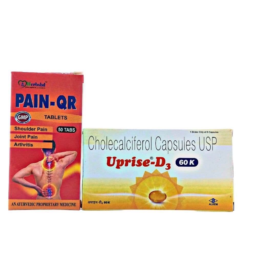 Uprise-D3 60K Capsule & Pain-QR Tabletes (combo pack)