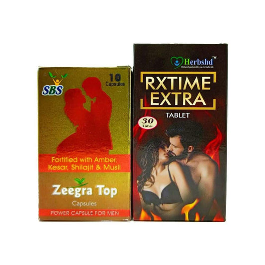 Buy Now Ayurvedic Zeegra Top &amp;Rx Time ExtraTablet Combo For Extra Power